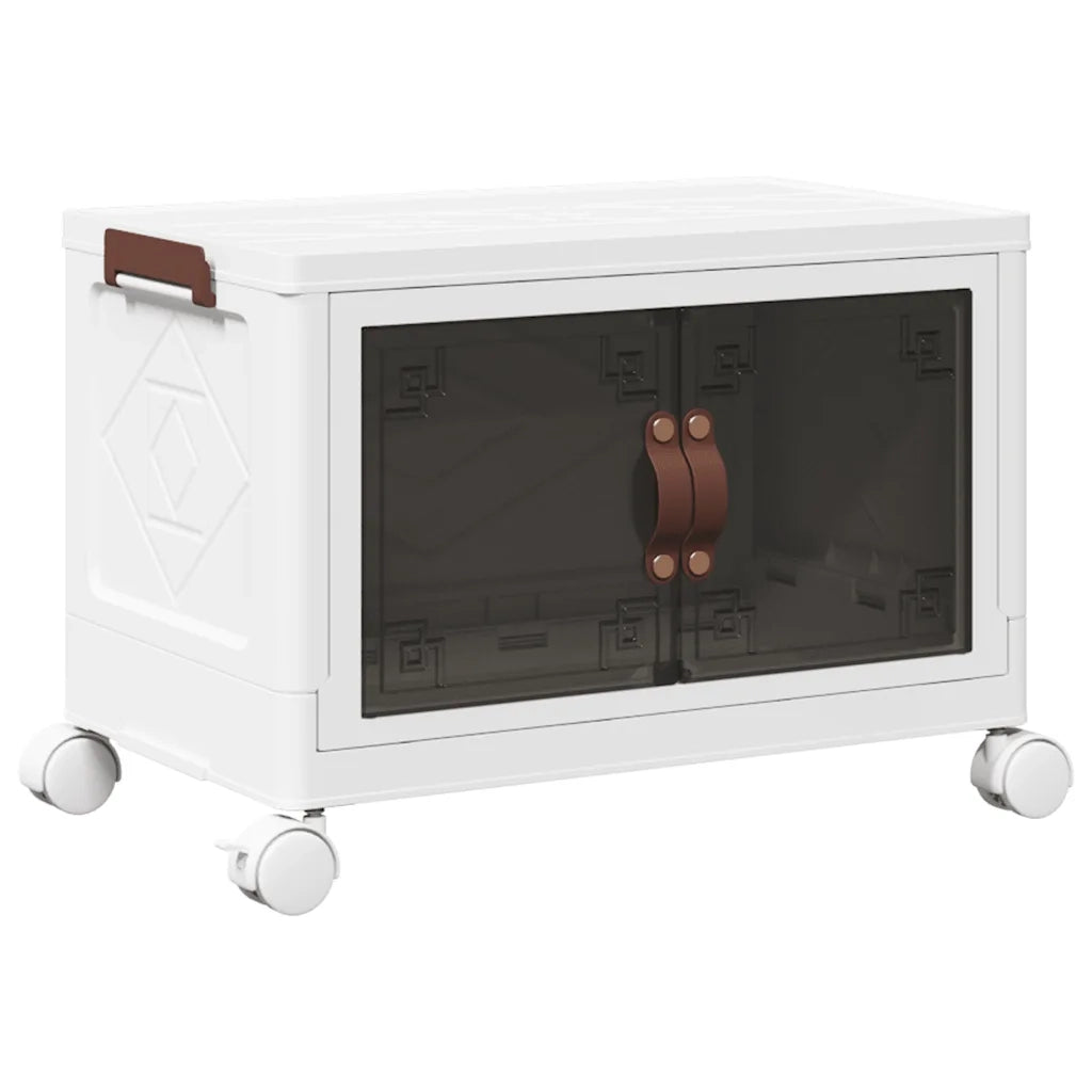 vidaXL Scatola Portaoggetti Impilabile con Ruote 28 L 48,5x29,5x33 cm