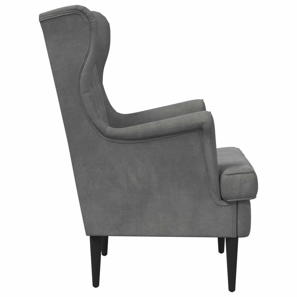 Poltrona | Sedia Relax Grigio Scuro Velluto