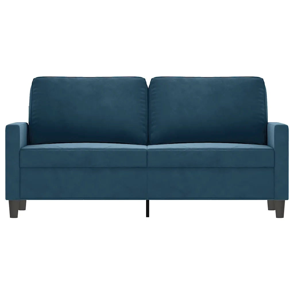 Divano | Divano da soggiorno | Sofa a 2 Posti Blu 140 cm in Velluto
