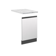 Pannello frontale R-Line Bianco/Antracite 45 cm J-Shape, PL Marmo Vicco