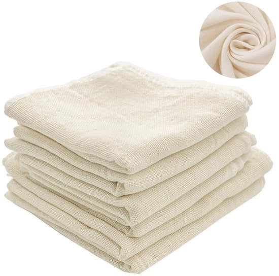 Filterdoek Multifunzionale di Cotone - 6 Pezzi - Riciclabile