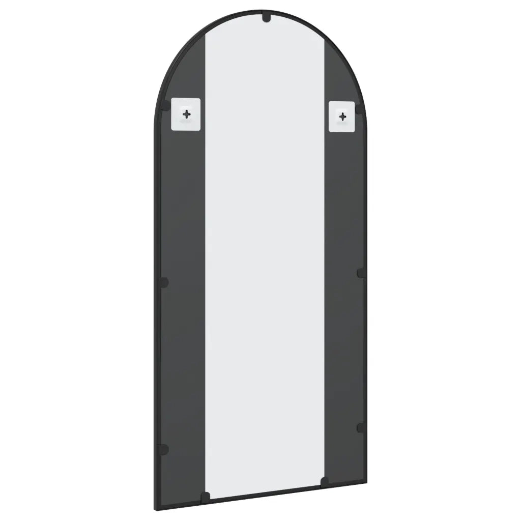 Specchio da Parete Nero 50x100 cm Arco in Ferro 358626