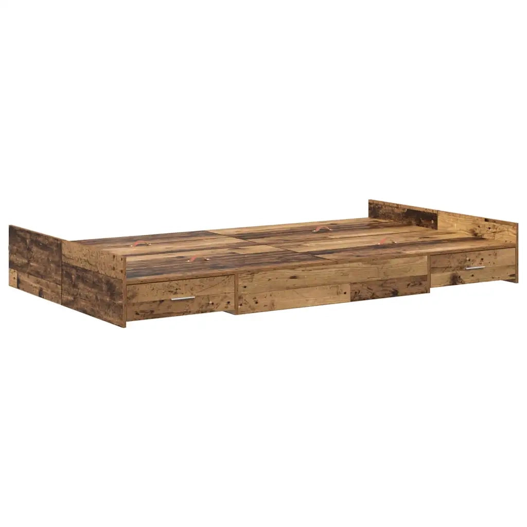 Struttura letto con contenitore Legno vecchio 120 x 190 cm 3335331