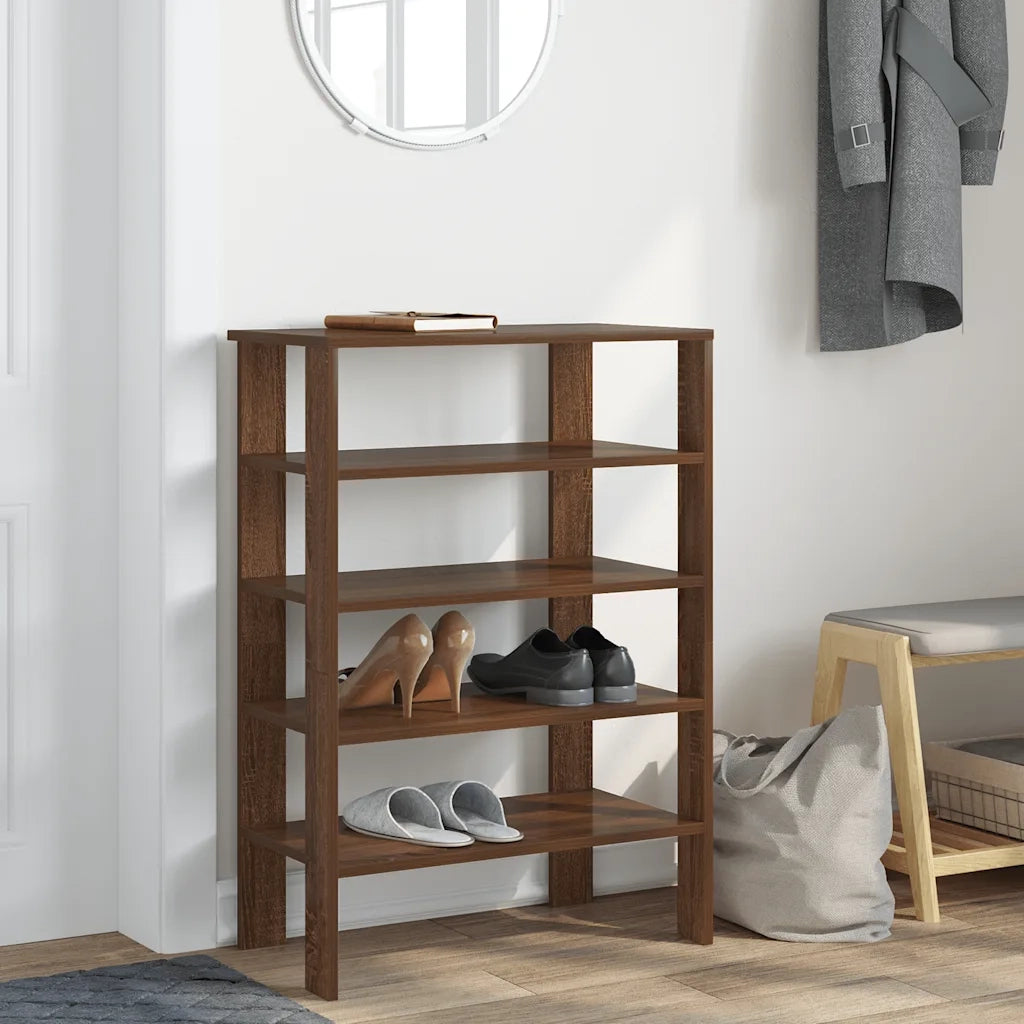 Scarpiera Rovere Marrone 61x32x87,5 cm in Truciolato 859857