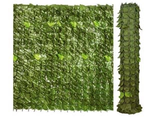 SIEPE ORNAMENTALE ARTIFICIALE CON FOGLIE LAURO- - mt.3x1,5h. - 1 rotolo T-REX