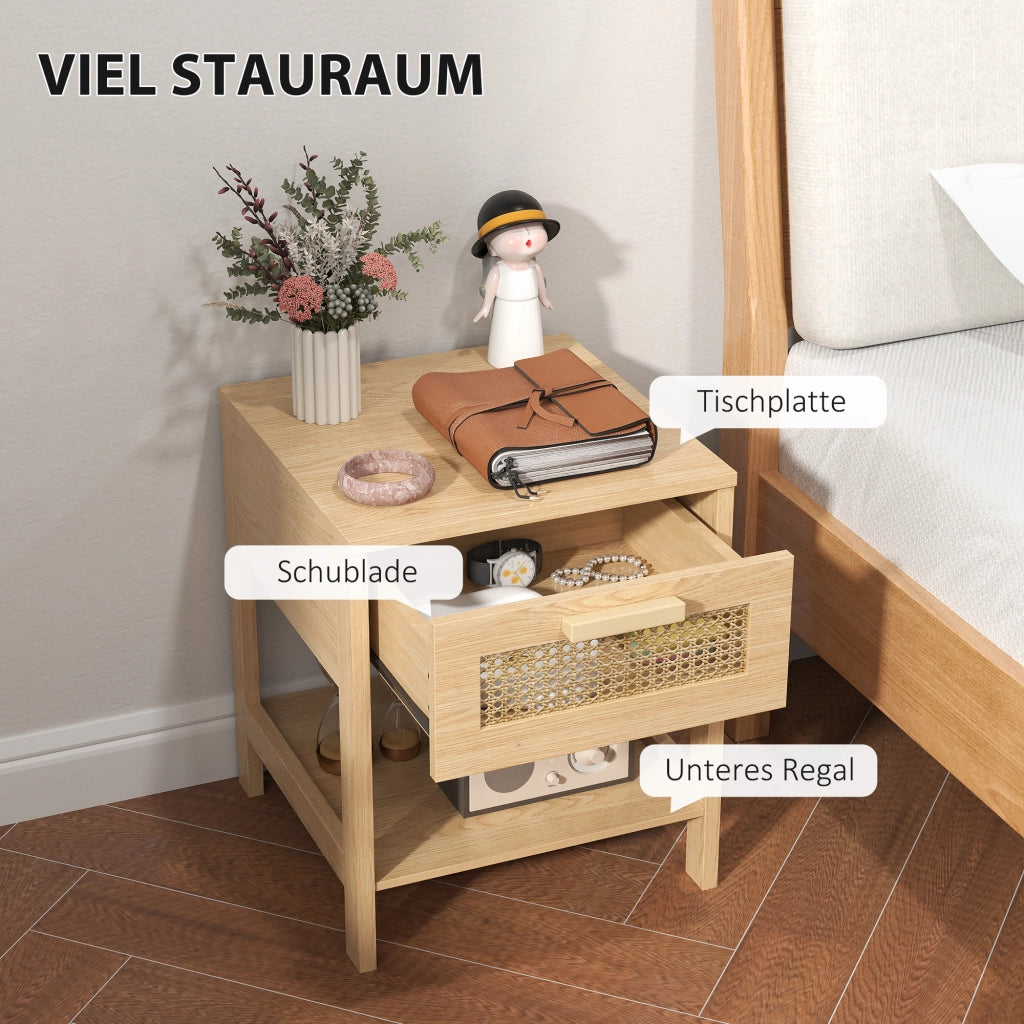 Comodino con cassetto ¨C Minimal ¨C MDF 40x40x48.4 cm