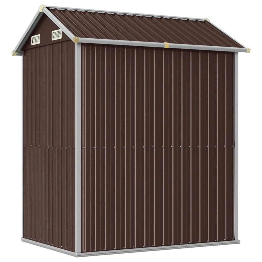 Casetta da giardino cabina ripostiglio casetta da esterno robusta casetta per attrezzi 192 x 152,5 x 237 cm acciaio zincato marrone 02_0022279