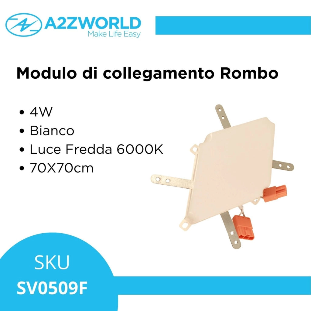 Modulo Rombo 4W Bianco Freddo 6000K 70X70cm Per SV0506CCT