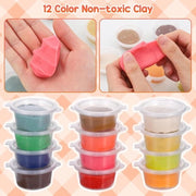 Set di Accessori in Pasta di Modellare per Bambini - 56-Delig - Hamburgers e Pizza - Pasta di Modellare - Pasta di Modellare per Bozzetti - Strumenti per Modellare