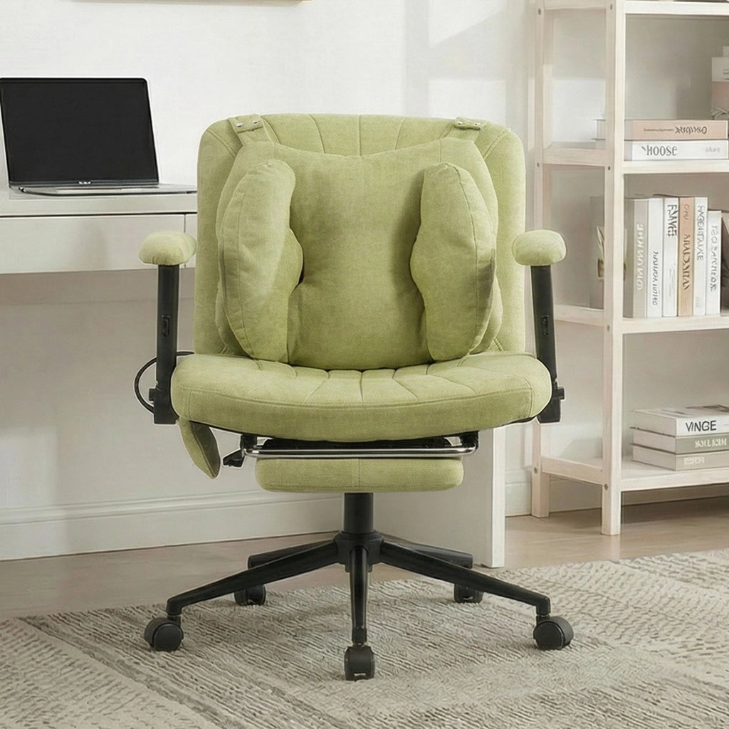 Sedia da ufficio regolabile con poggiapiedi ¨C zephmum ¨C verde