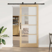 Porta scorrevole ORKDAL Naturale e Nero 93 x 211 cm 3332009