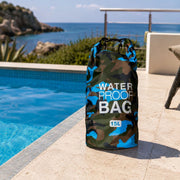 Semarese, Borsa Impermeabile Capacità 15 lt, blu Mimetica