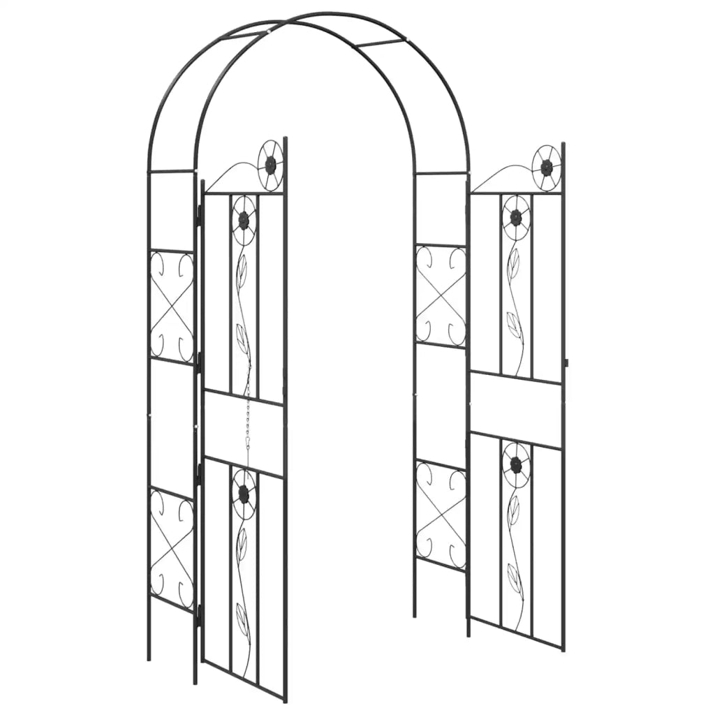 Arco da Giardino Tinta unita Nero 115 x 37 x 226 cm 42021348