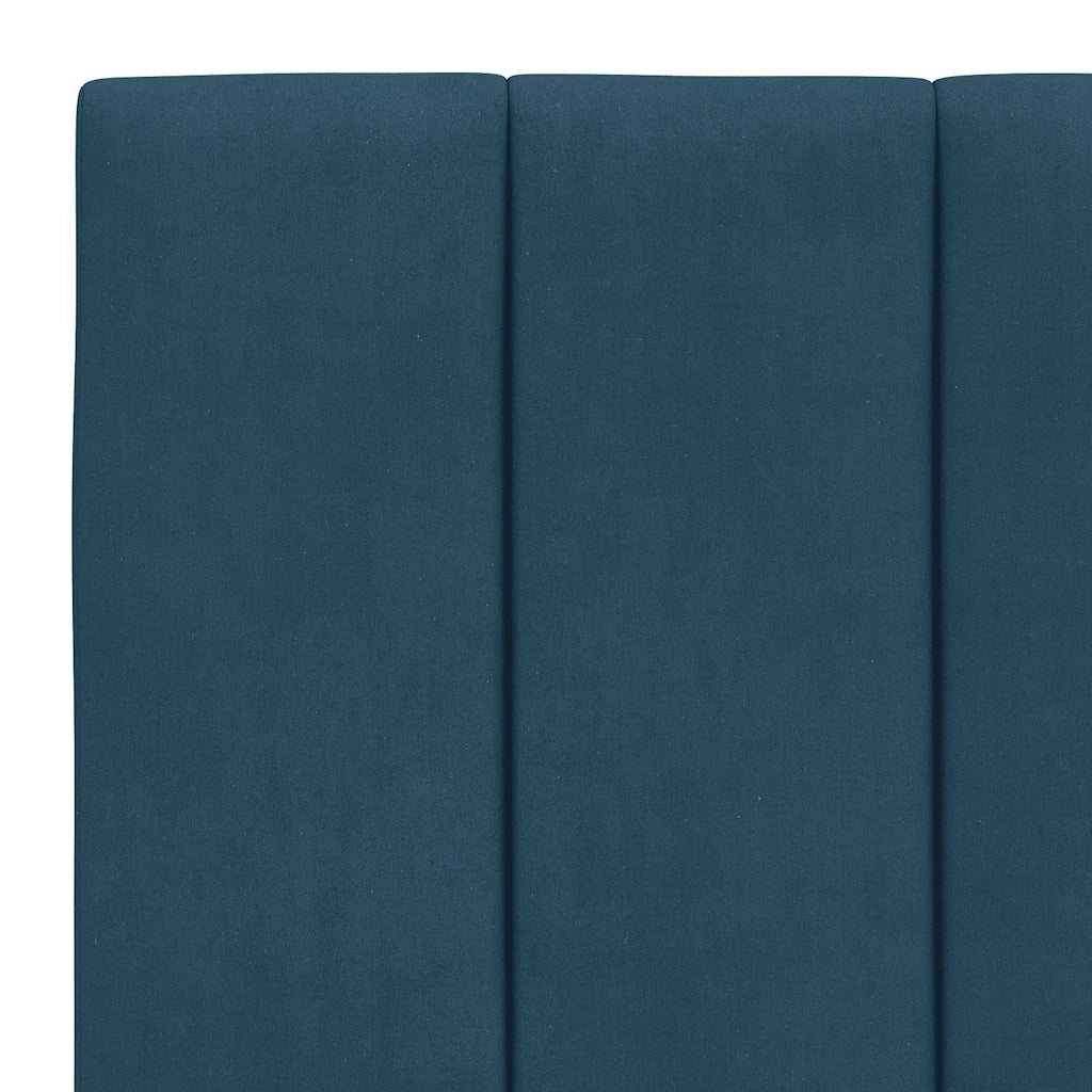 Letto con Materasso Hanko Blu 80x200 cm in Velluto