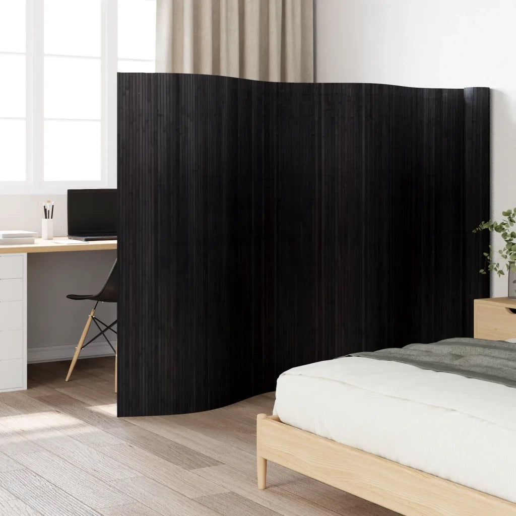 Divisorio Ambienti | Divider per stanze | Paravento Nero Larghezza 800 cm Altezza 165 cm in Bamb¨´