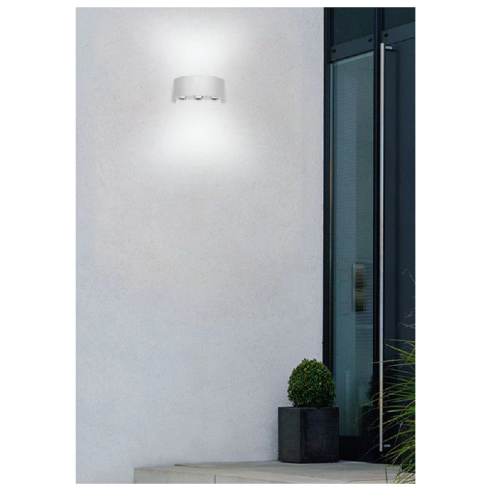 Trade Shop - Applique Esterno Led 16 Watt Crown Ip65 Up & Down Bianco Luce Es64 -
