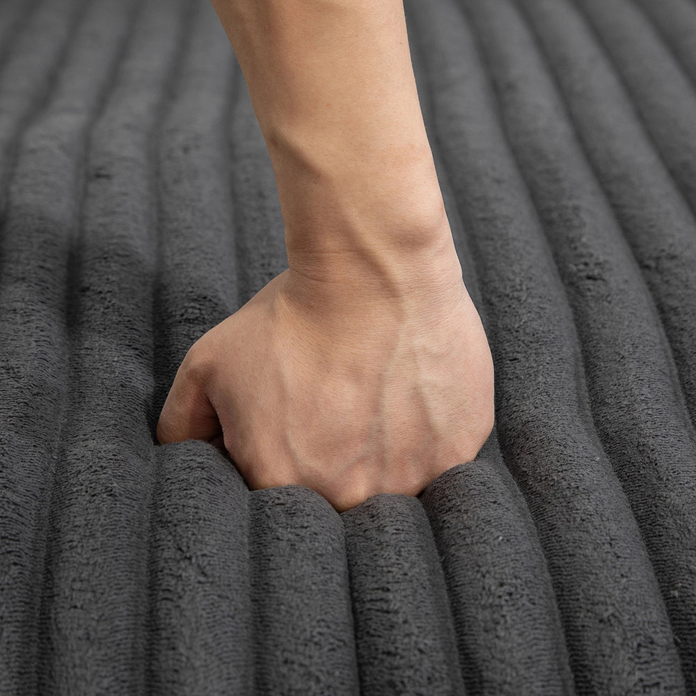 Cloud couch - Xylo - Velluto coste 3 cuscini grigio scuro
