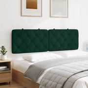 Cuscino Testiera-Cuscino per Testiera Verde Scuro 160 cm in Velluto