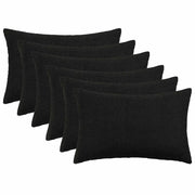 Federa 6 pcs HEERLEN Nero 50 x 75 cm Bouclé 911670