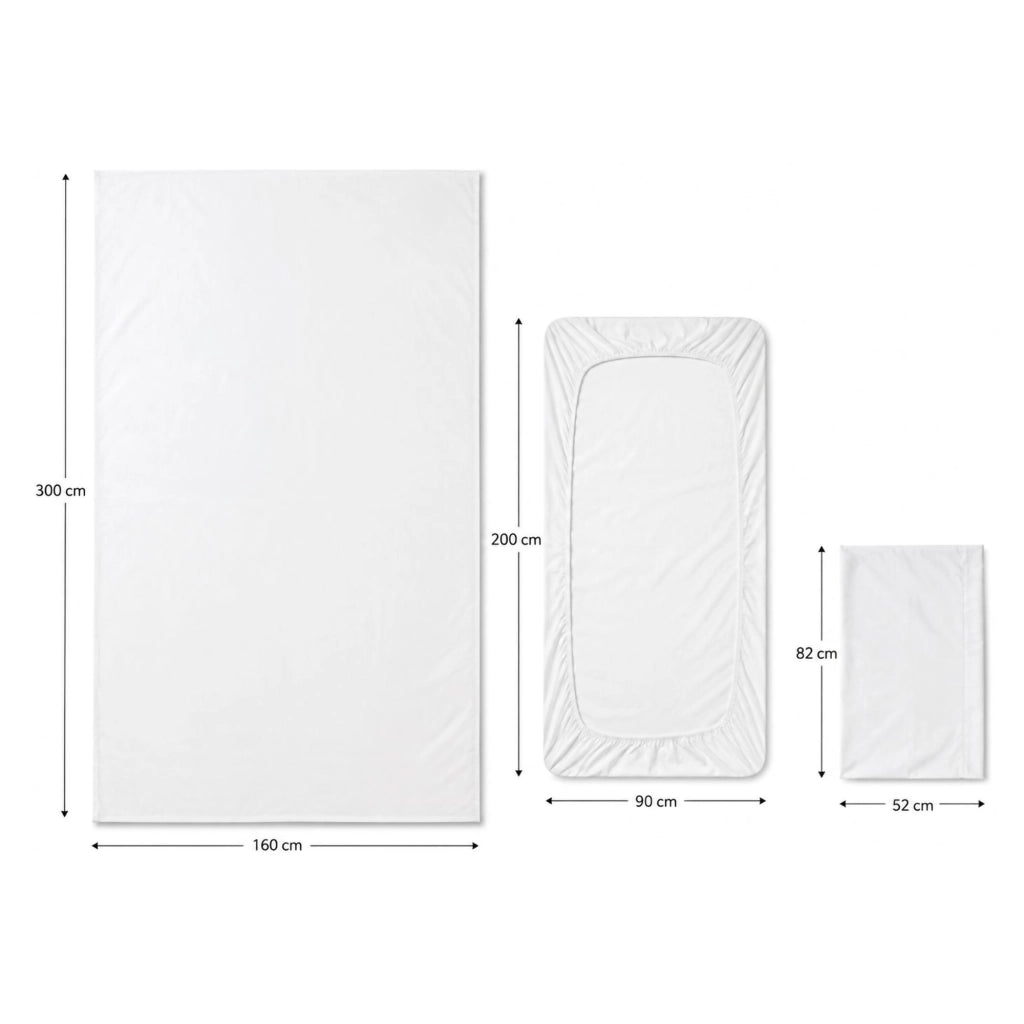 Rorina, set Completo Letto Singolo in Percalle, blu