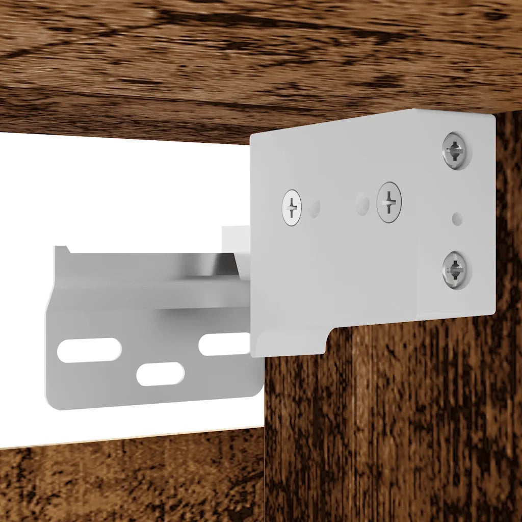 Mobili Porta TV a Parete 2pz Legno Antico 30,5x30x30 cm 856413