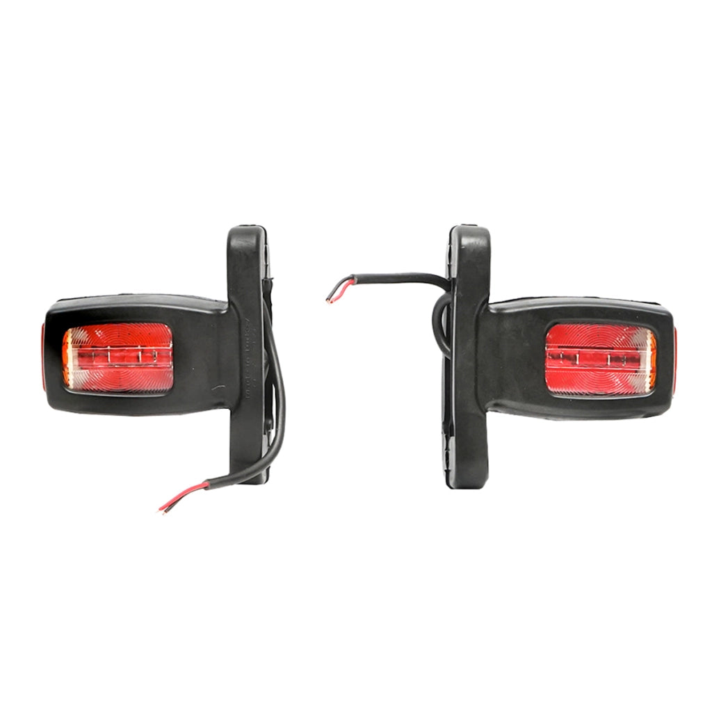 Lampada laterale con LED, 12-24V, rosso-bianco-gialla