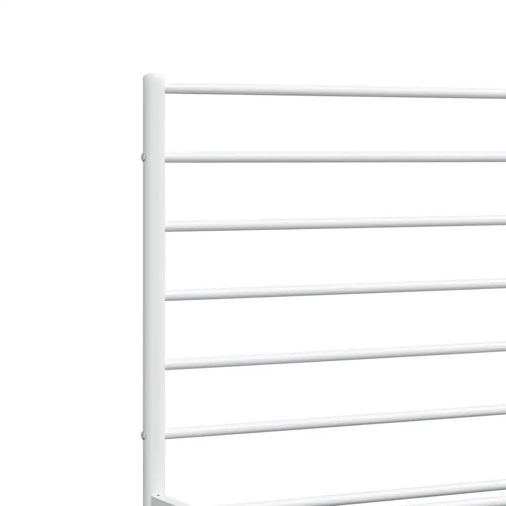 Giroletto con Testiera Metallo Bianco 140x190 cm 352368