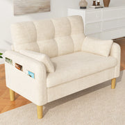 DIVANO 2 posti 119x78x85 cm in chenille beige