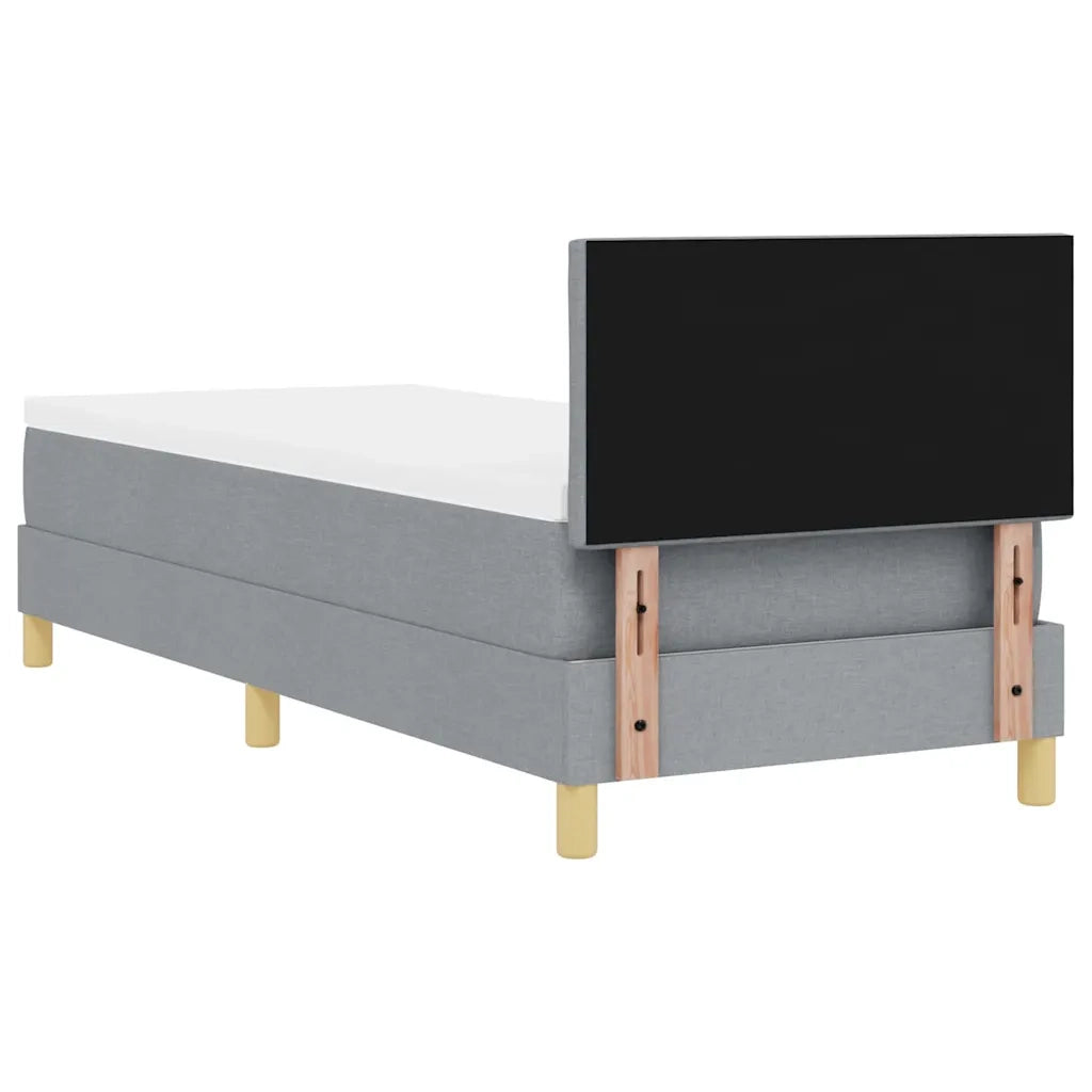 Letto a Sorgente LED Grigio chiaro 80 x 200 cm Tessuto 3342471