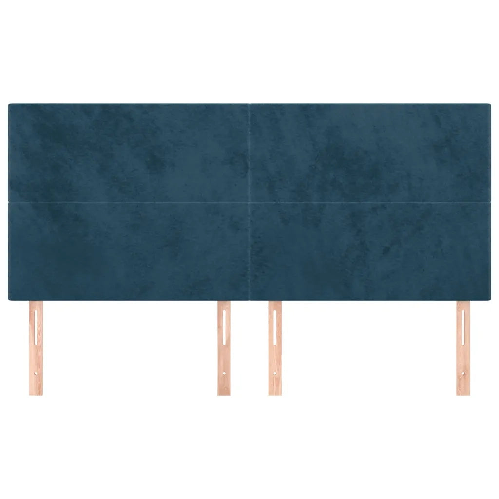 Testiera Blu Scuro 180x5x118/128 cm Velluto 3116116