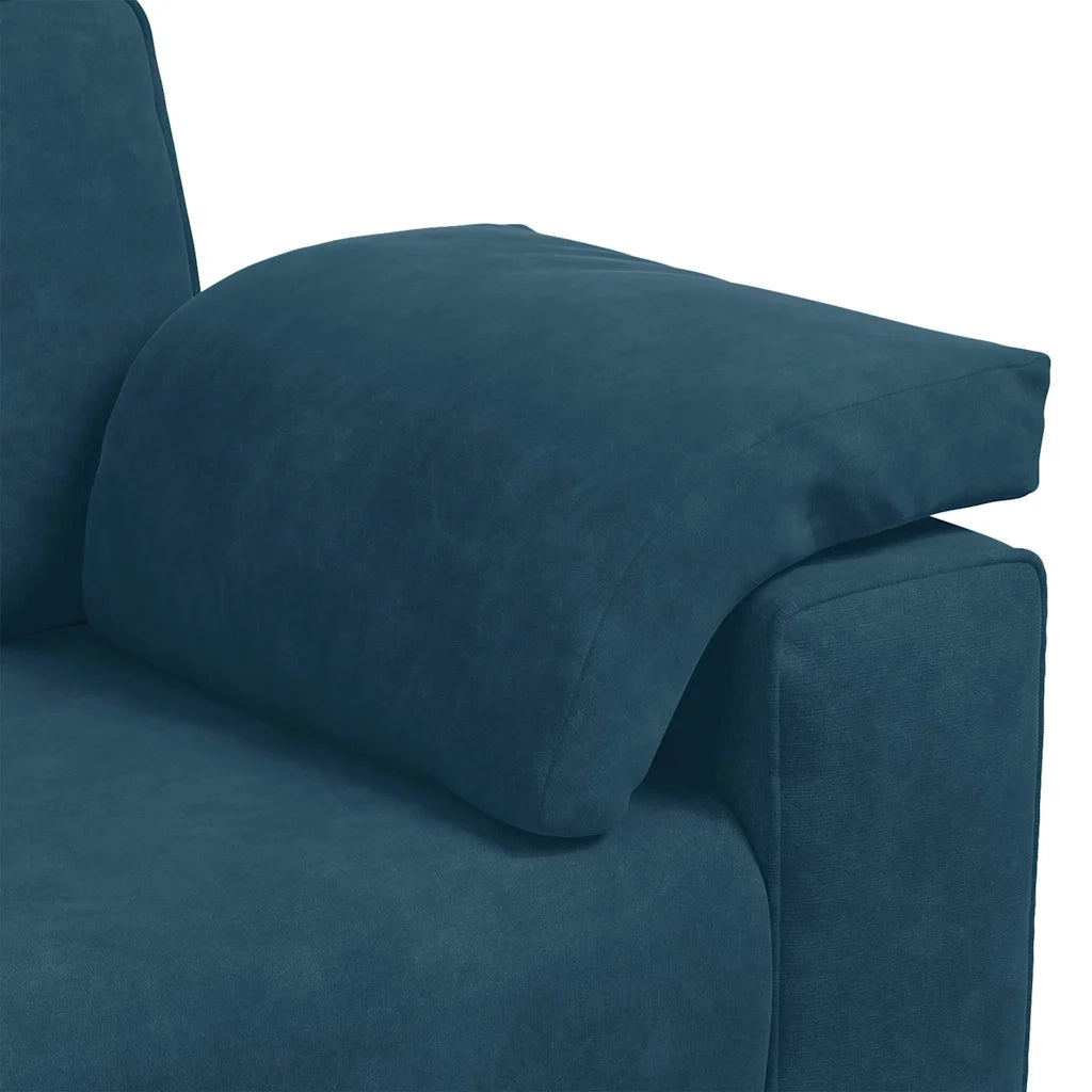 Divano Divanetto-Sofa Blu 120 cm in Velluto