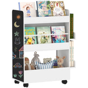 Libreria per Bambini con Ruote e Lavagna ¨C zephmum ¨C Bianco