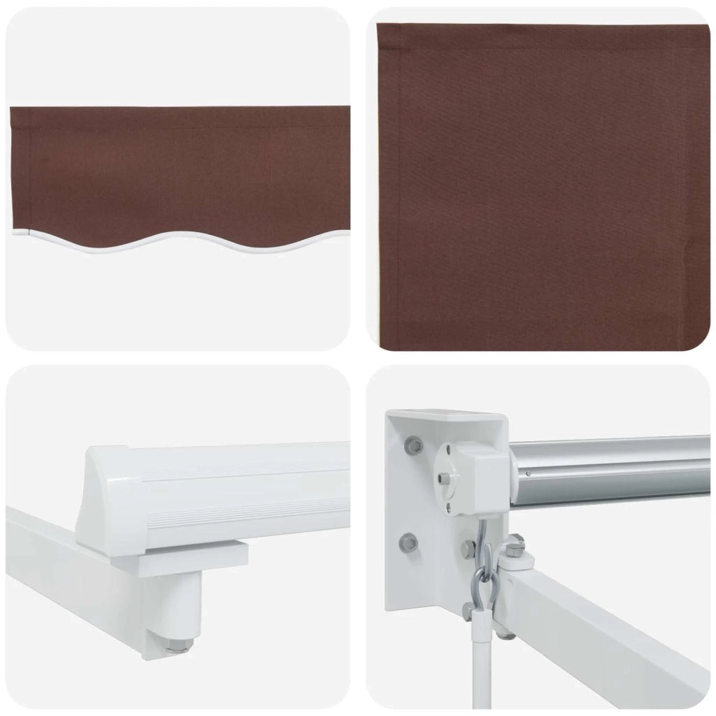Tenda retrattile manuale Marrone 3 x 2 m 3418891