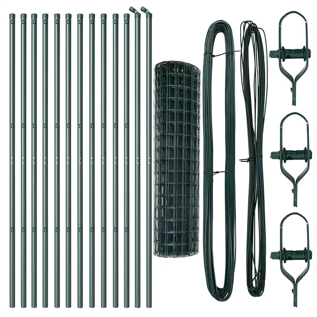 Recinzione con Posto Verde 1,2 x 25 m Acciaio e PVC 3350325