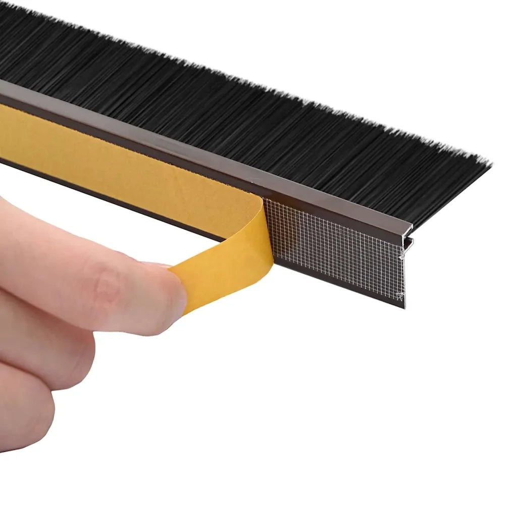 Spazzole per porte autoadesive 12 pcs Marrone 100 cm 42019435