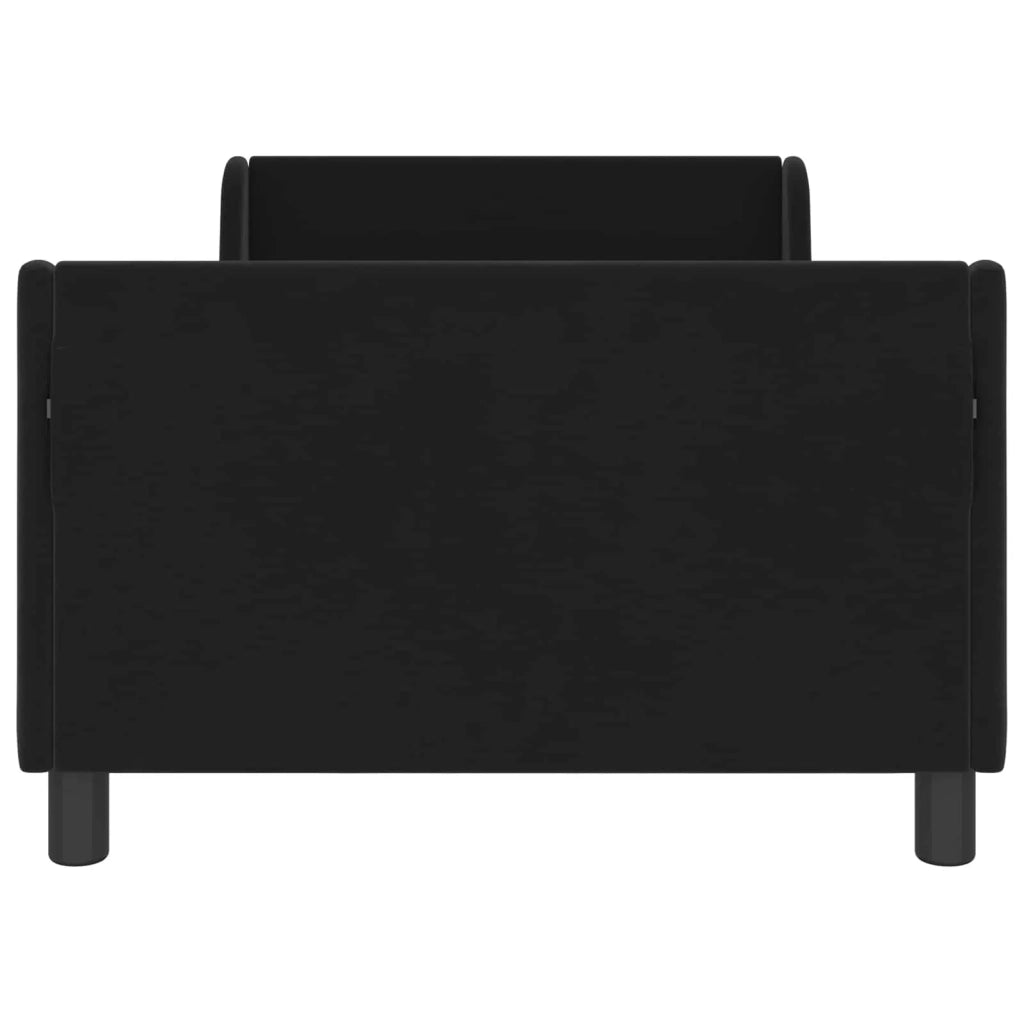 Struttura letto bambini con testata Nero 90 x 190 cm Velluto