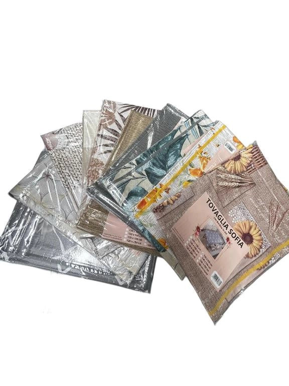 1 Pezzo Tovaglia da Tavola Plastificata Sofia 120 x 160 cm Vari Decori