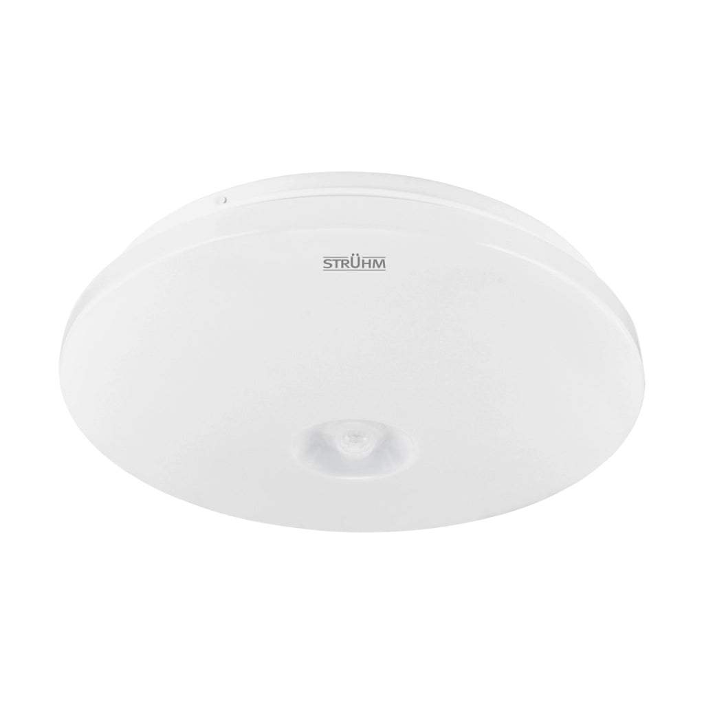 Plafoniera LED Struhm Winyl bianca 32,5cm 18W PIR 4000K