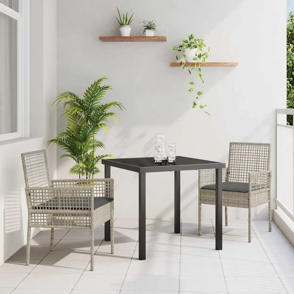 Sedia da Giardino 2 pcs Grigio chiaro 55 x 53 x 85 cm 42003450