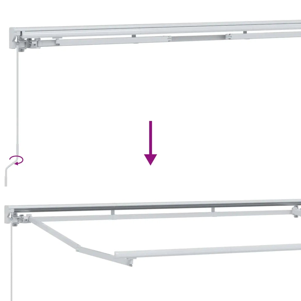 Tenda retrattile manuale Rosso e Bianco 5 x 3 m 3420334