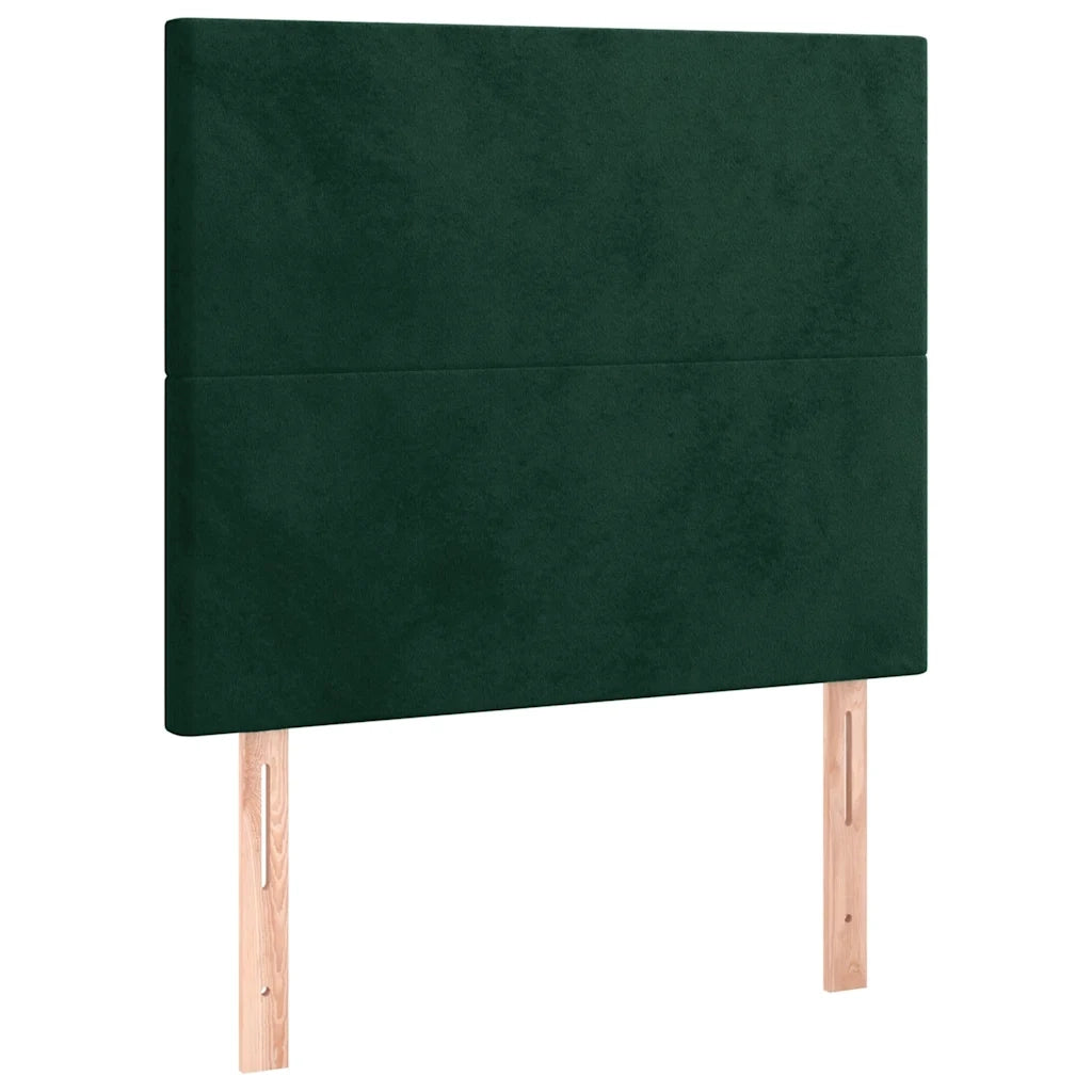 Letto singolo | Letto per adulti | Giroletto senza Materasso Verde Scuro 90x190 cm in Velluto