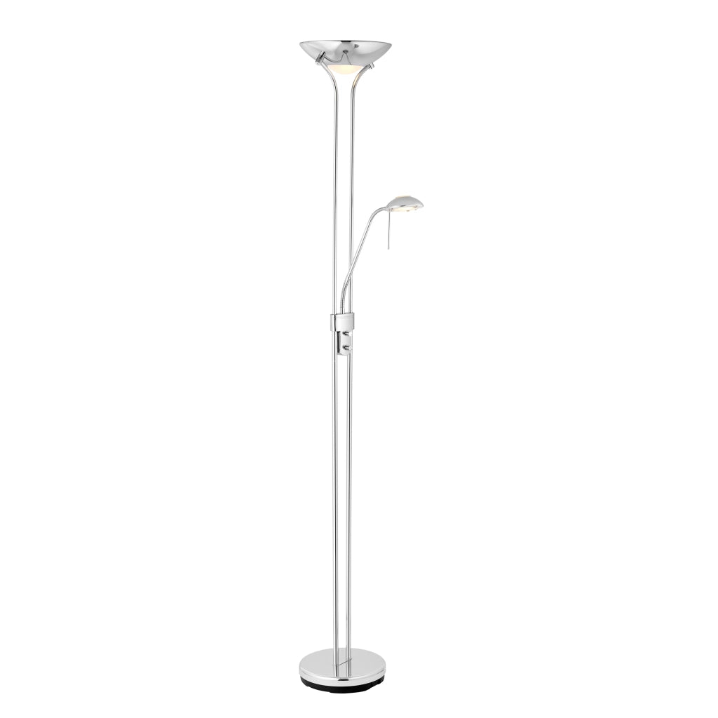 Lampada da terra Rome cromata con luce lettura Endon