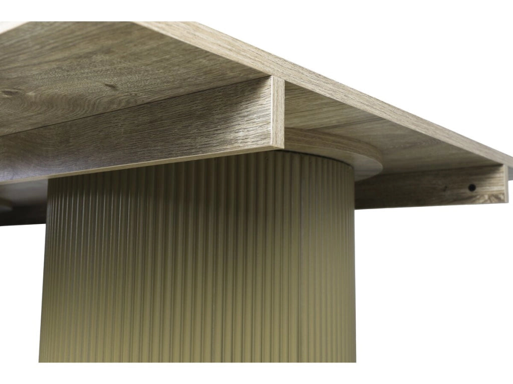 Tavolo da pranzo ovale in legno "Zénith" - 180 cm - 8 posti a sedere - Beige