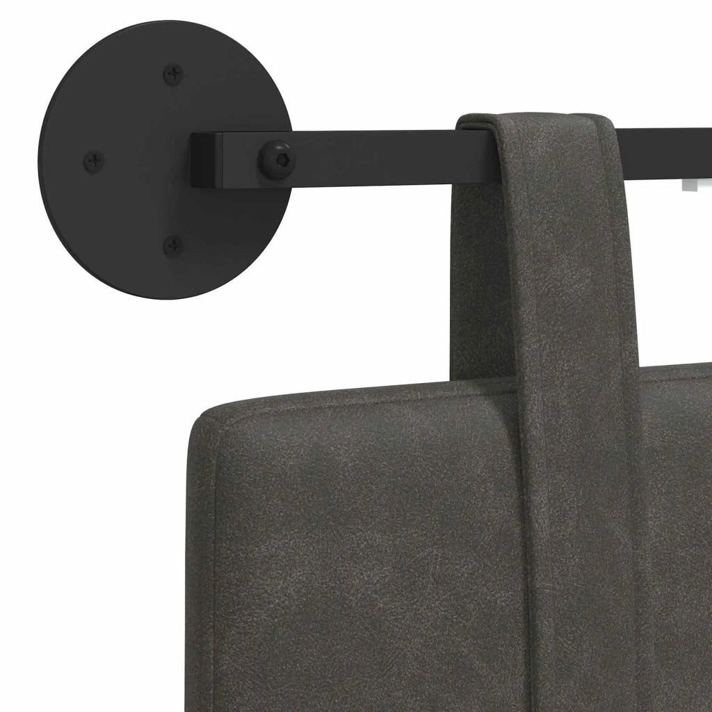 Testiera sospesa Con luce LED Nero PU Antico 3423889