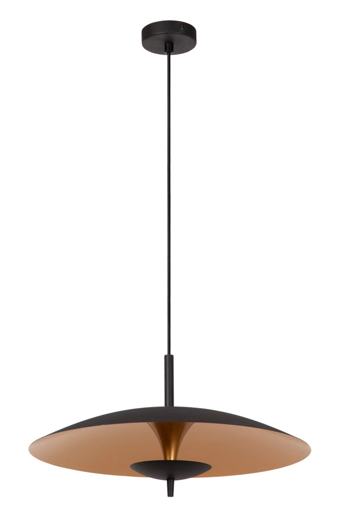 Lampada a sospensione Lucide Vulcan LED 9W nero oro