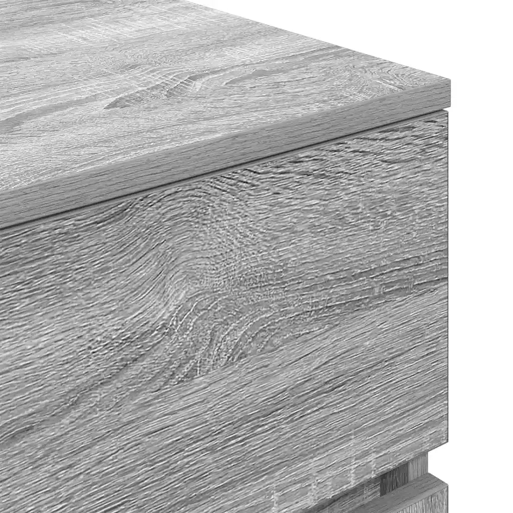 Comodino con 3 Cassetti Grigio Sonoma 39x35x65 cm 861347