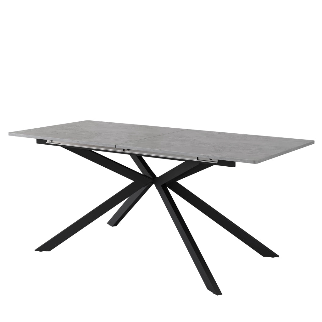 TAVOLO ALLUNGABILE 150/180 x 70 x 76 cm MDF Nero e Grigio
