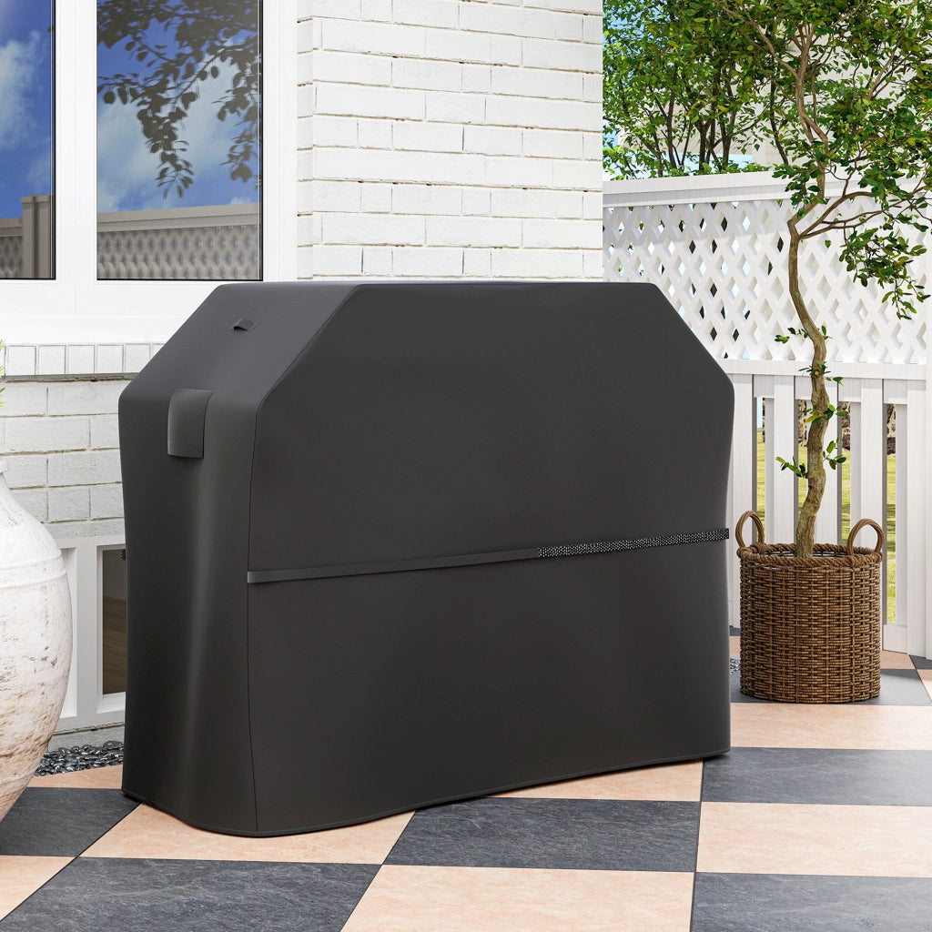 Copertura Barbecue Impermeabile Antivento Oxford 600D ¨C Minimal ¨C 147x61x122 cm Nero