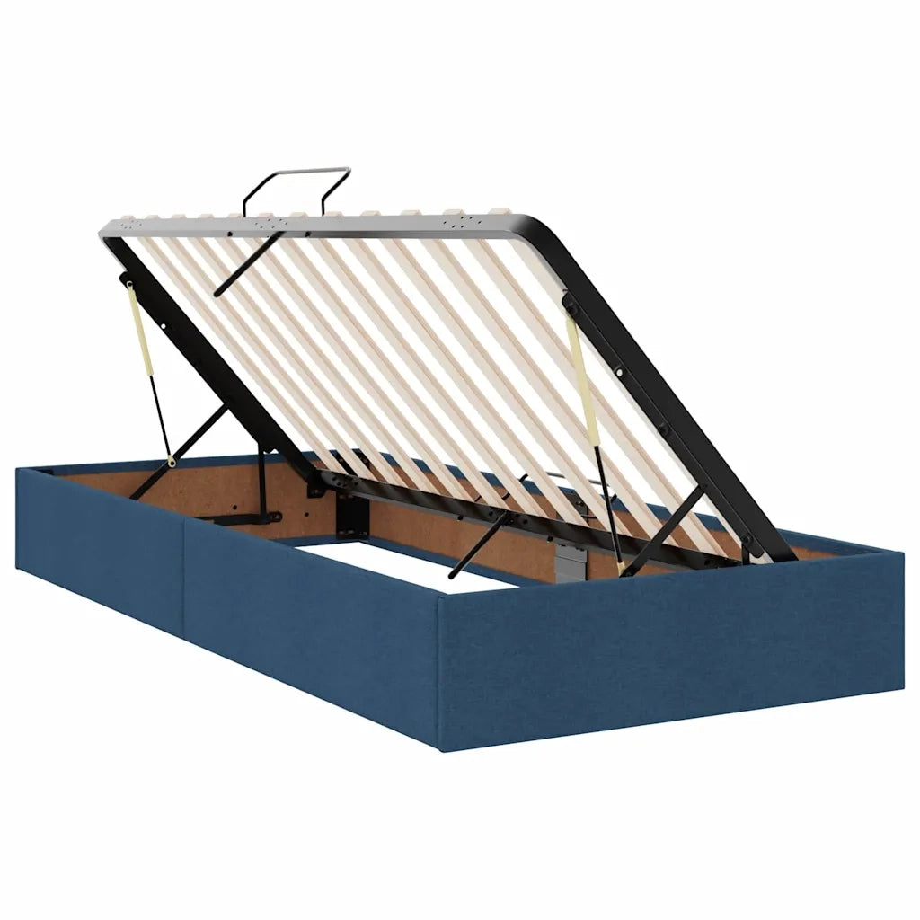 Letto con contenitore e materasso con materasso Blu 90 x 200 cm