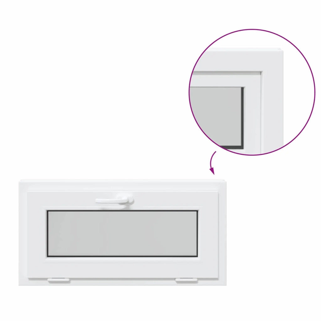 Finestra per Soffitta RISOR 80 x 40 cm PVC e Vetro Bianco CFW7268390